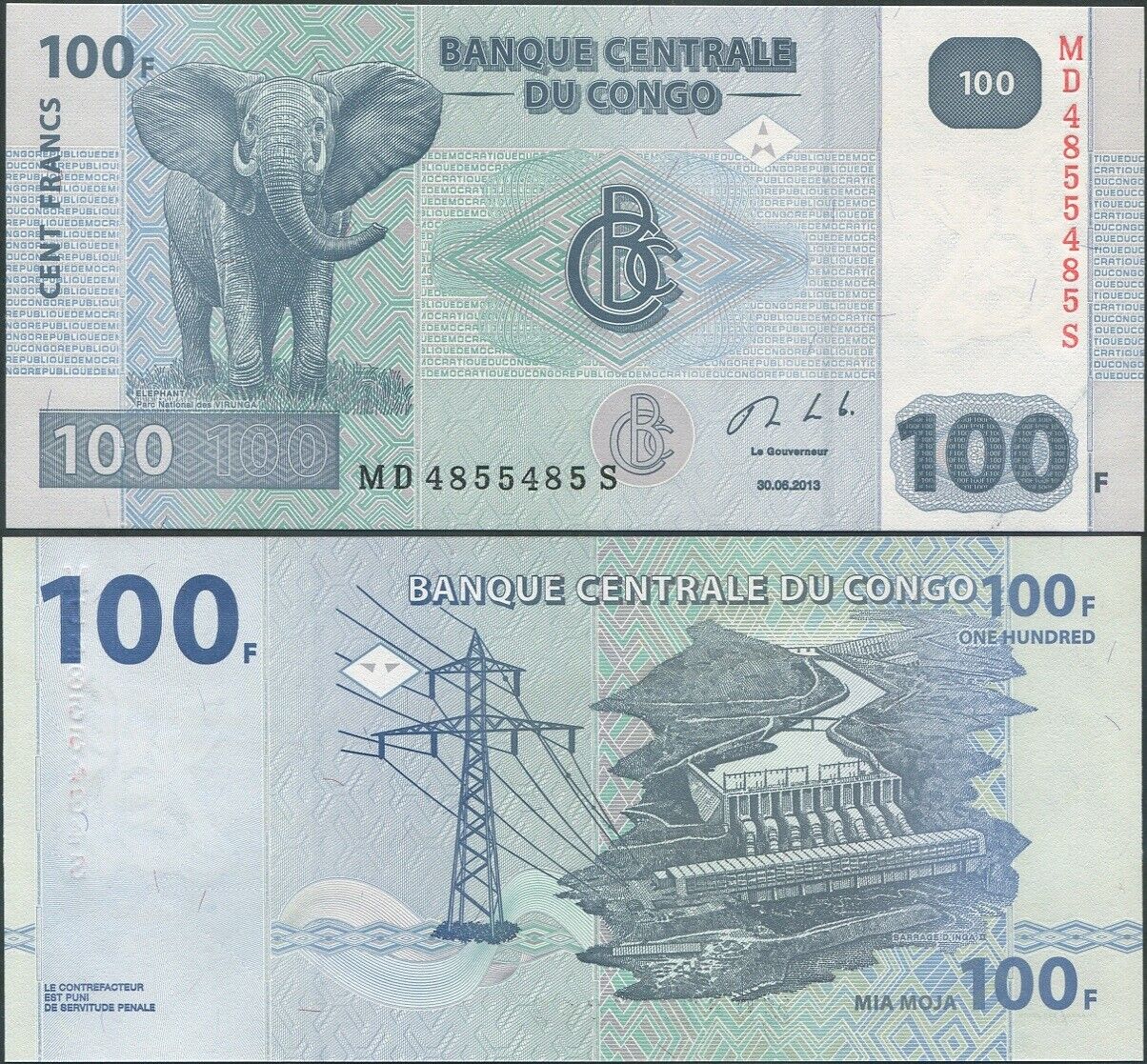 DR Congo 100 Francs 2013 UNC, P-98b