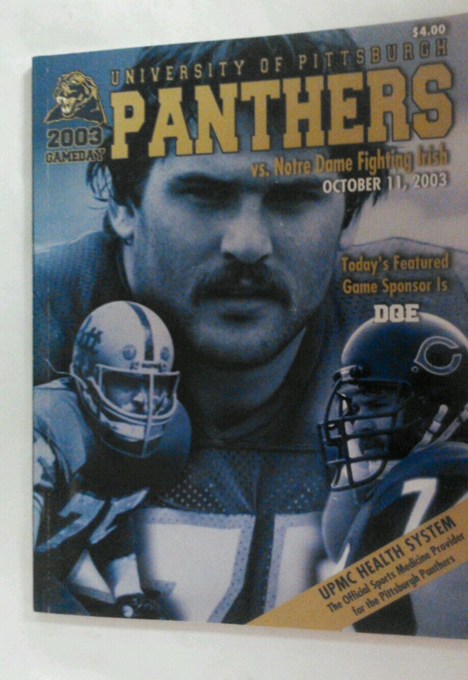 Rare 2003 Pittsburgh Panthers Vs Notre Dame  Football Program Jimbo Covert Cover