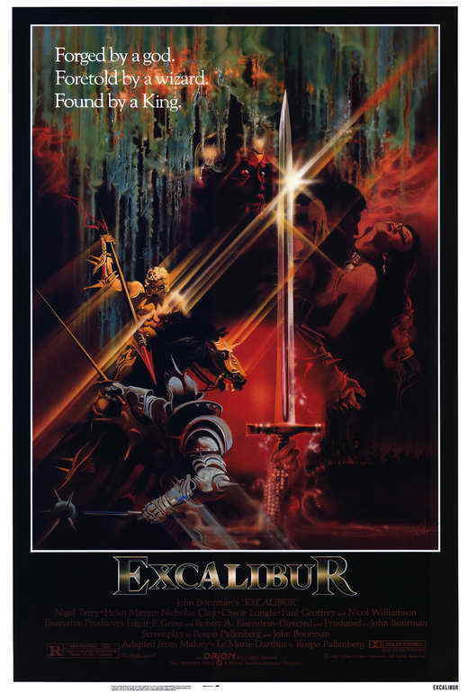 Excalibur (1981) Style-A 80s Patrick Stewart King Arthur Movie Poster Size 27x40