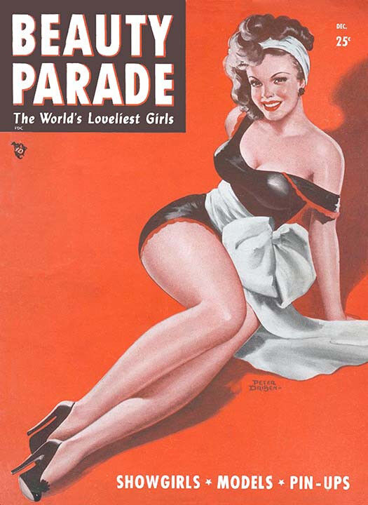 Vintage Beauty Parade Mag cover pinup pin-up December 1948 sexy girl lingerie