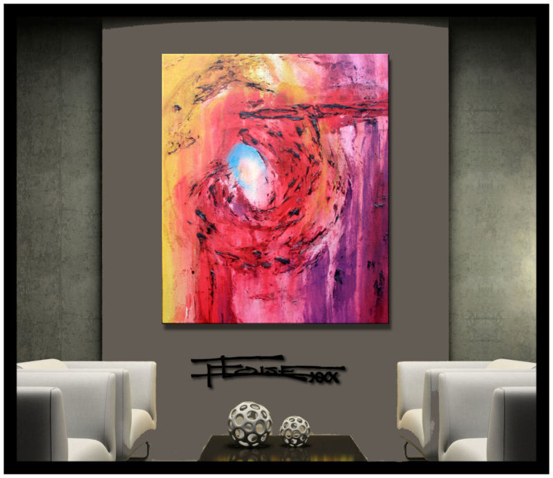  Contemporary, Modern, ABSTRACT PAINTING CANVAS WALL ART Large Framed  ELOISExxx