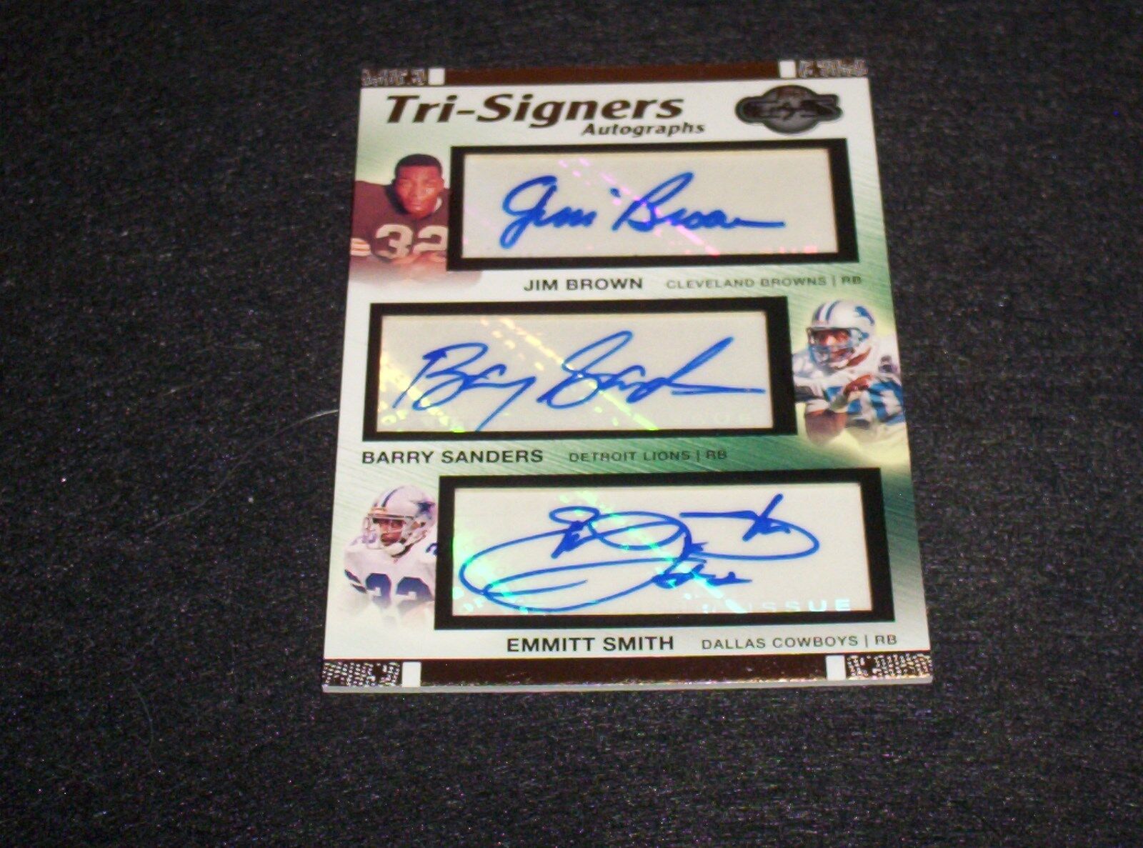 2007 Topps Co-Signers Jim Brown Barry Sanders Emmitt Smith Autograph #1/20 1/1