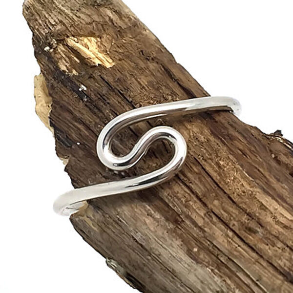 Sterling Silver Ring,Unique Silver Ring,Simple Ring,Modern,Minimalist,Curve Ring