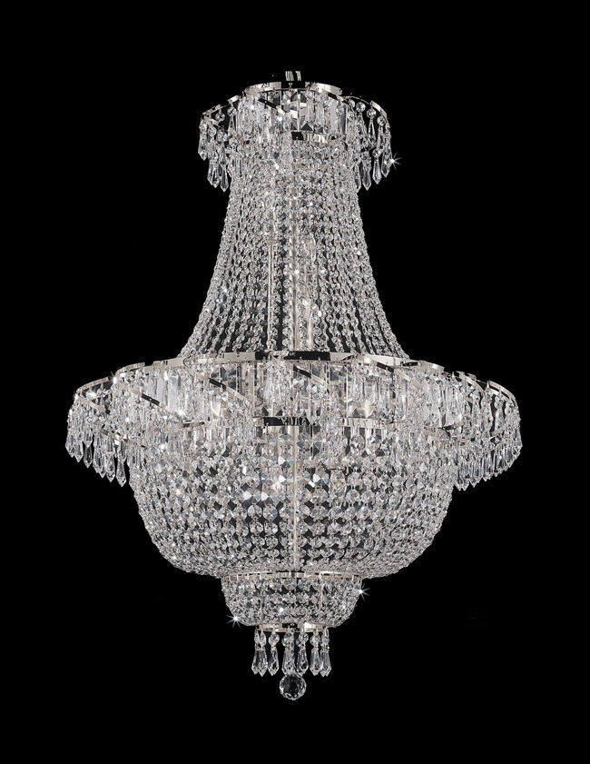 9LT 30x24 FRENCH EMPIRE CRYSTAL CHANDELIER LIGHTING FIXTURE PENDANT CEILING LAMP