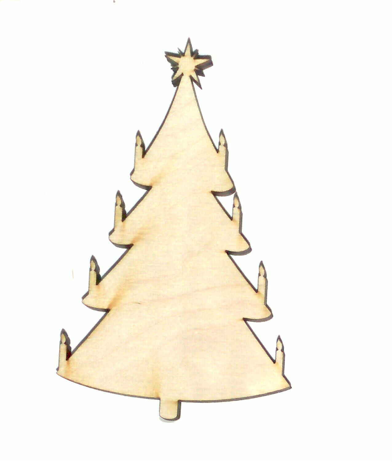 Victorian Christmas Tree Unfinished Flat Wood Shape Cut Out Variety Szs VT8716 