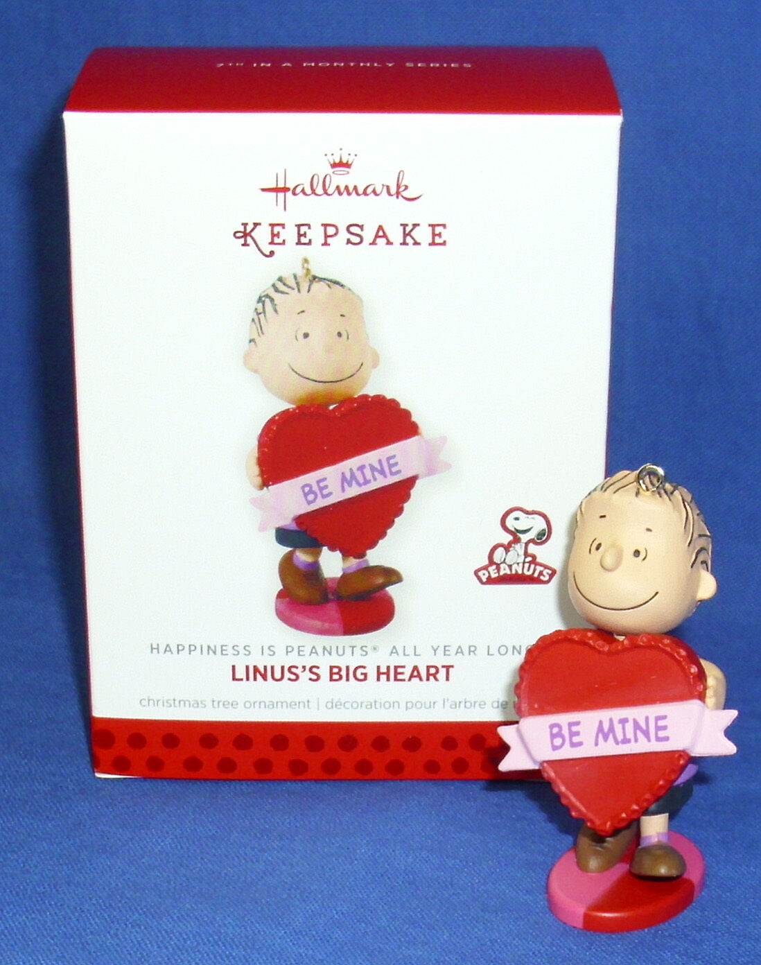Hallmark Happiness is Peanuts #7 2014 Linus Big Red Heart Valentine\'s Day NIB