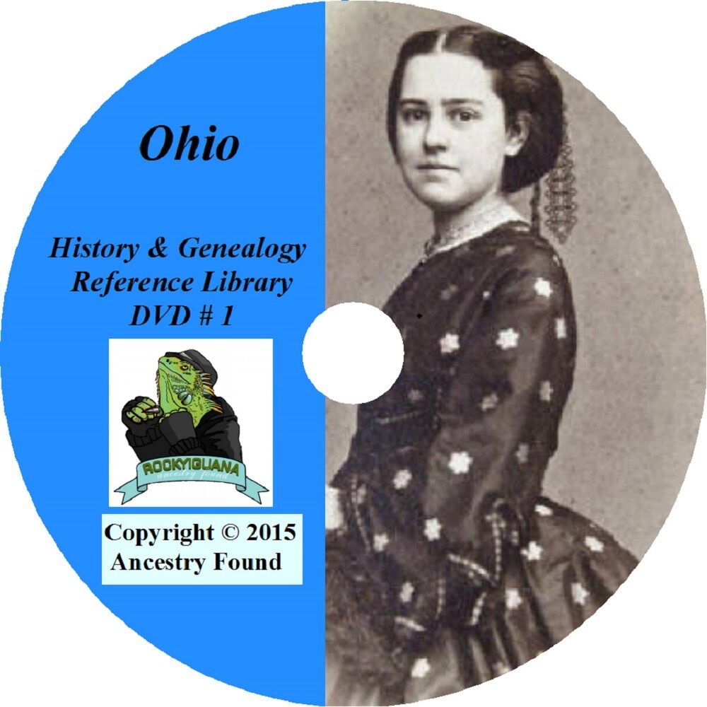 188 old books - OHIO History & Genealogy on DVD