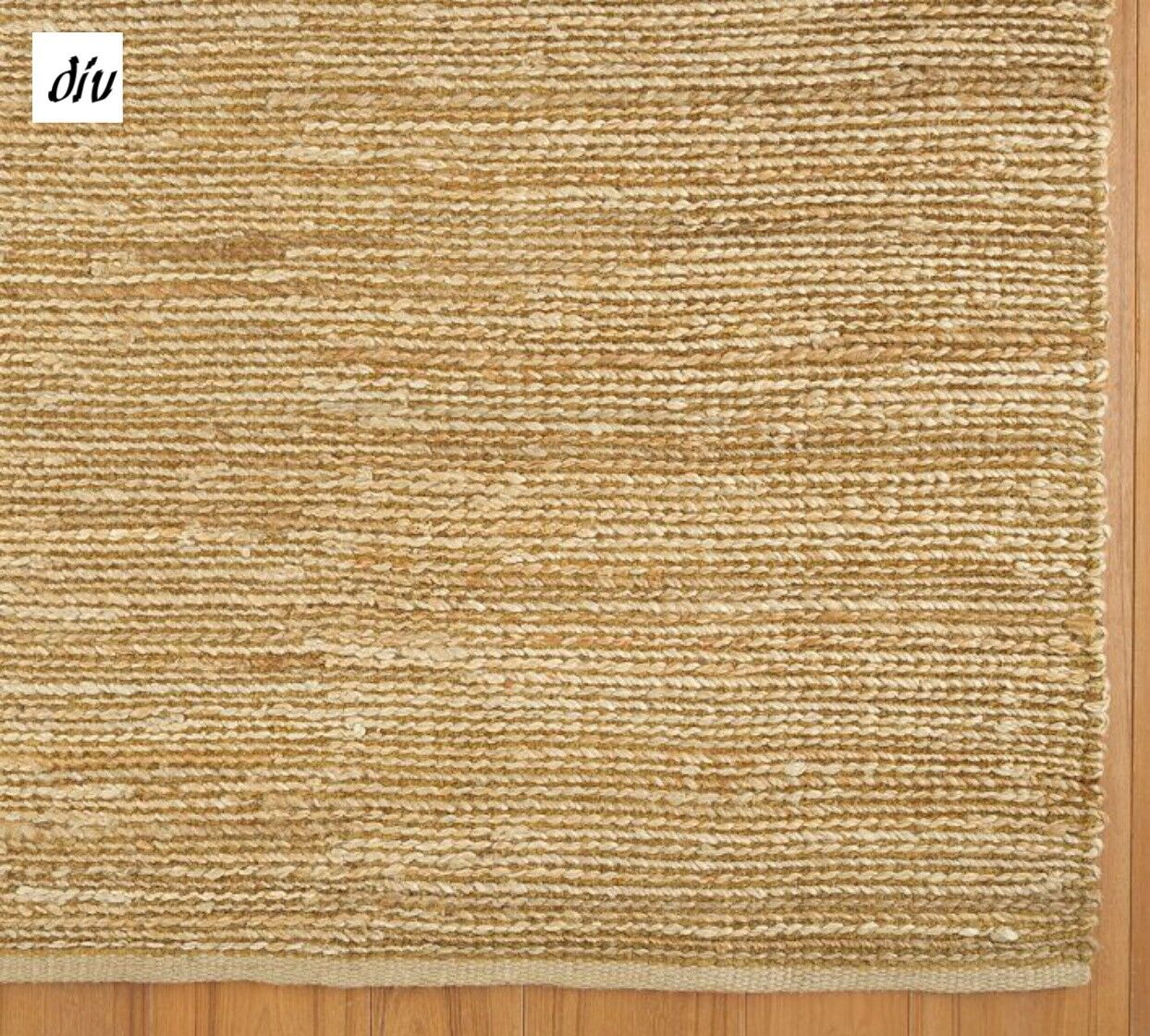 New 8 x 10 Pottery Barn heathered chenille jute Rug sold out at PB natural