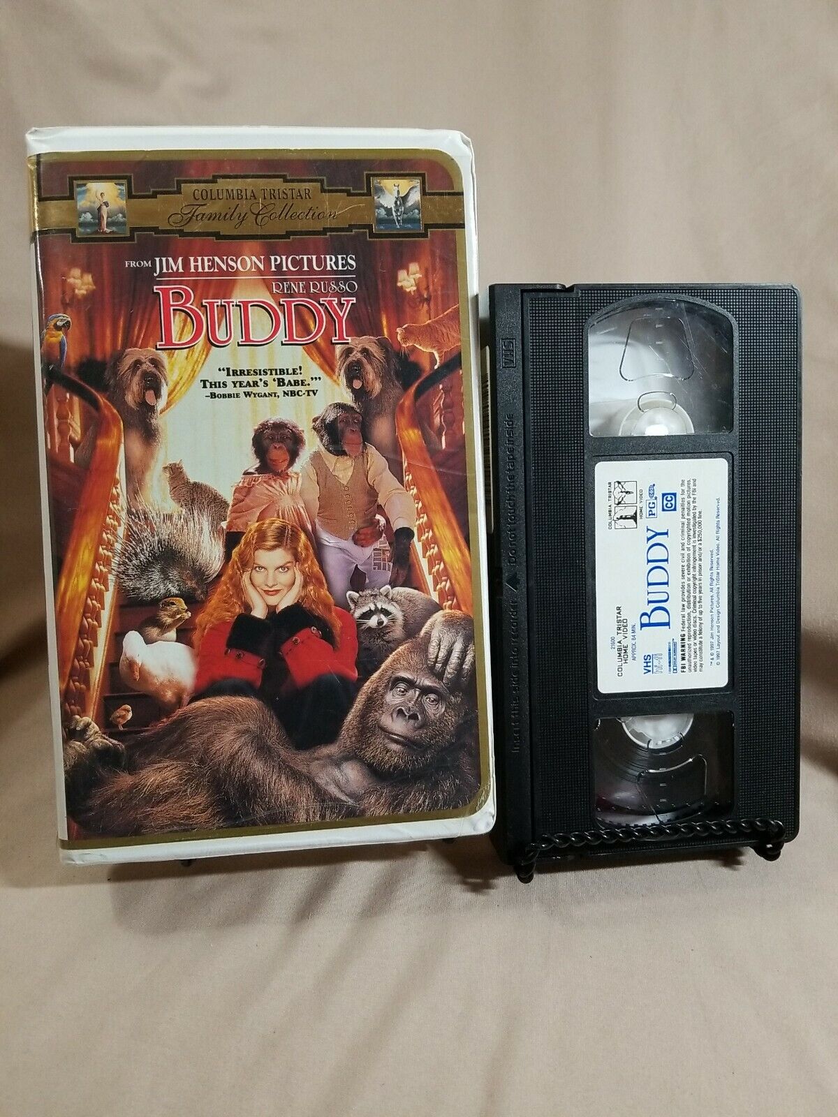 1997 Jim Henson’s Buddy VHS Rene Russo Clamshell Case