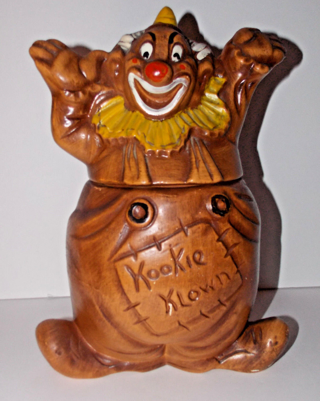 Clown Cookie Jar 12in Vintage Hobo Kookie Klown USA CJ 4 Ceramic Canister Rare
