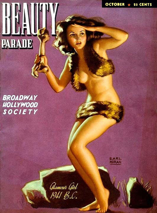 Vintage Beauty Parade Mag cover pinup pin-up October 1941 sexy girl lingerie