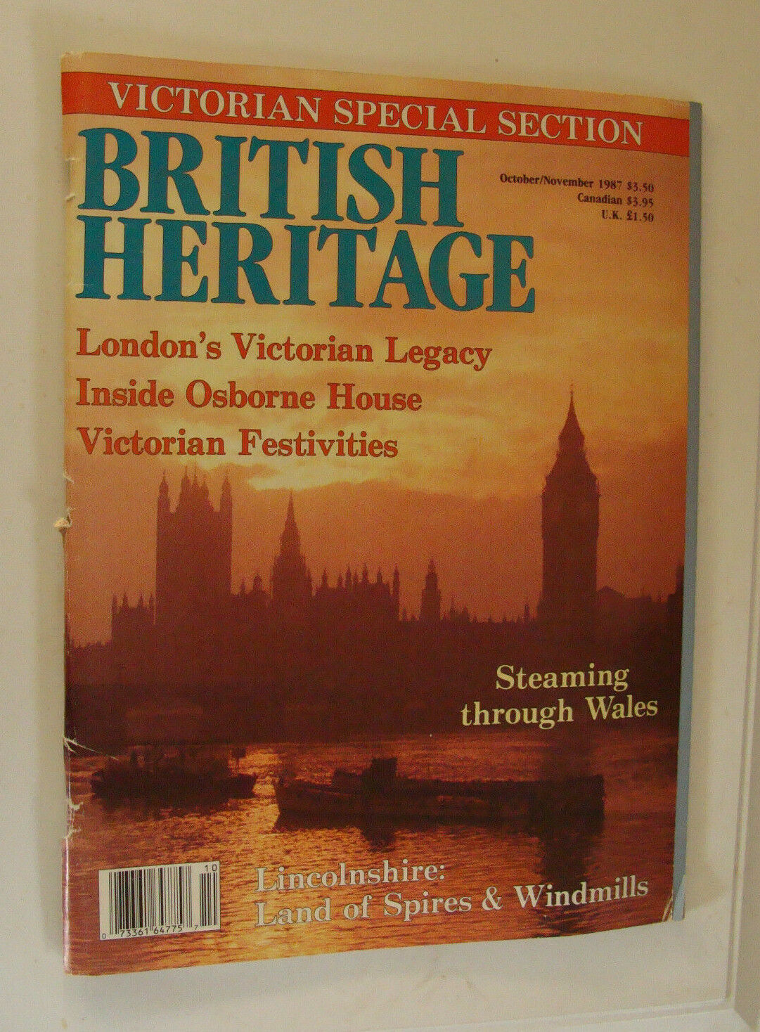 British Heritage Magazine Oct / Nov 1987 Osborne House Special Victorian Section