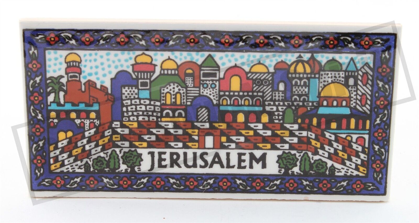 Jerusalem Ceramic Tile D?cor Armenian Holy land Artistic Wall Hanging Kabbalah