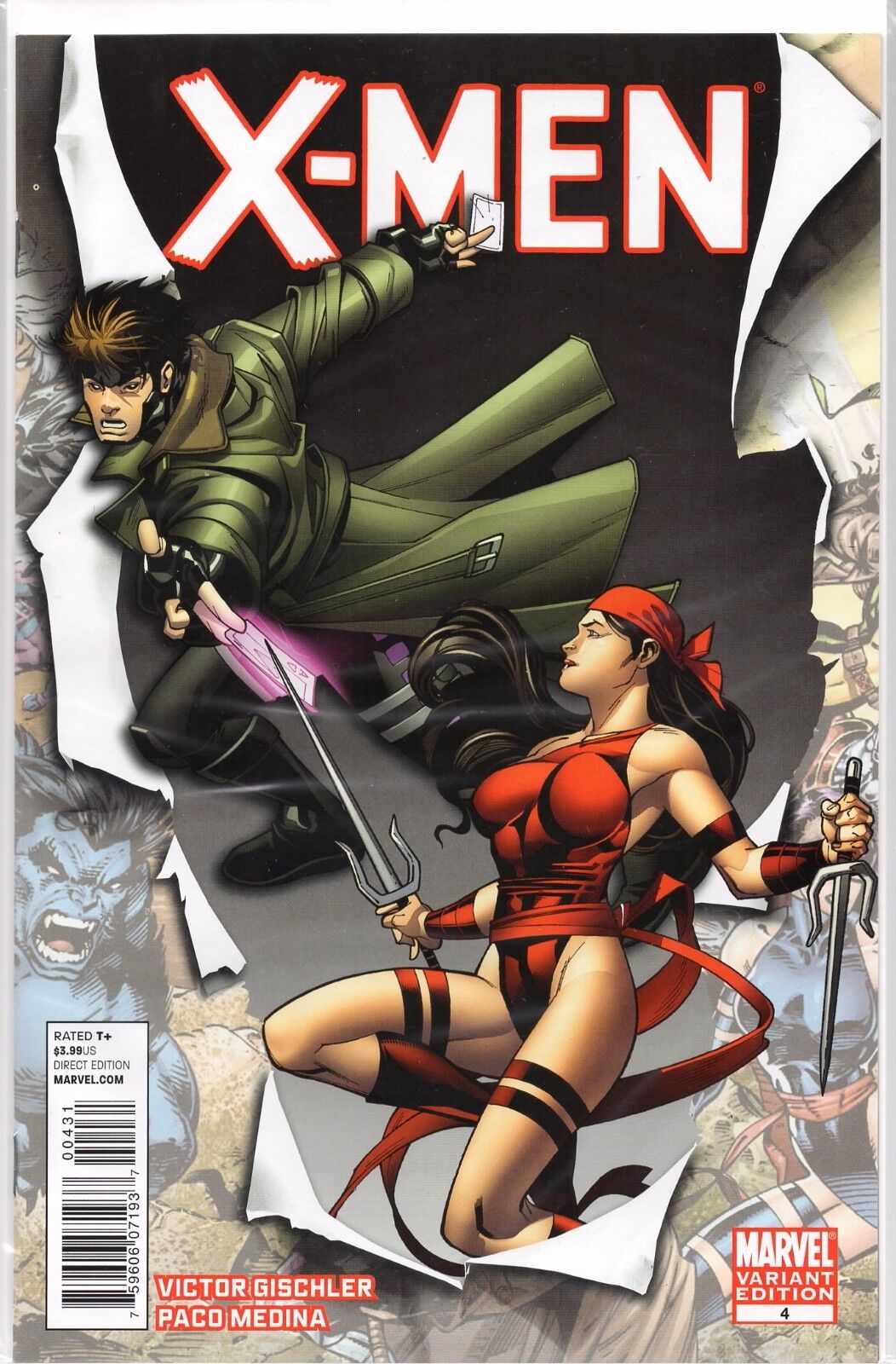 X-MEN #4 Paco Medina Variant Cover 3rd series 2010 Marvel NM