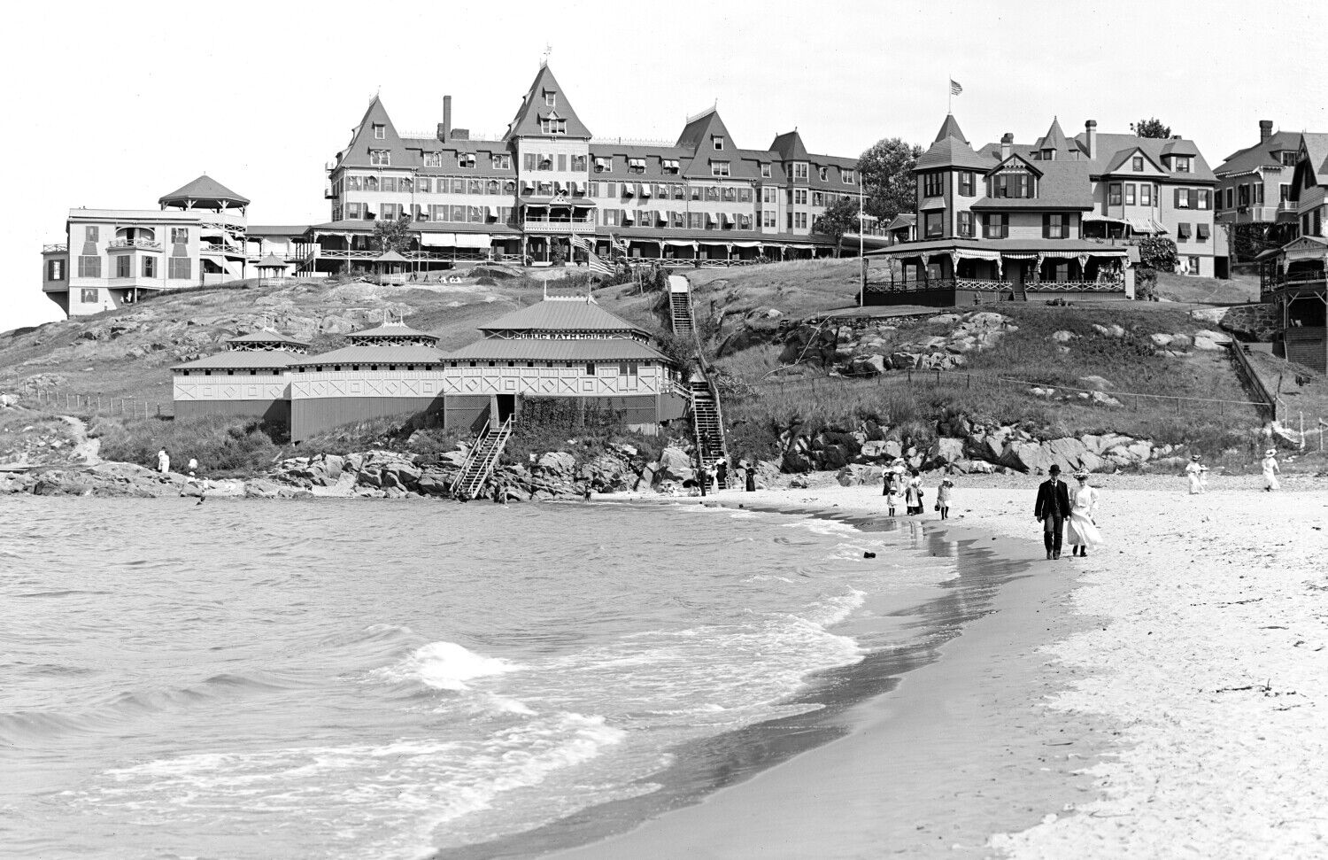 1900-1910 Atlantic House Nantasket Beach MA Vintage Photograph 11\