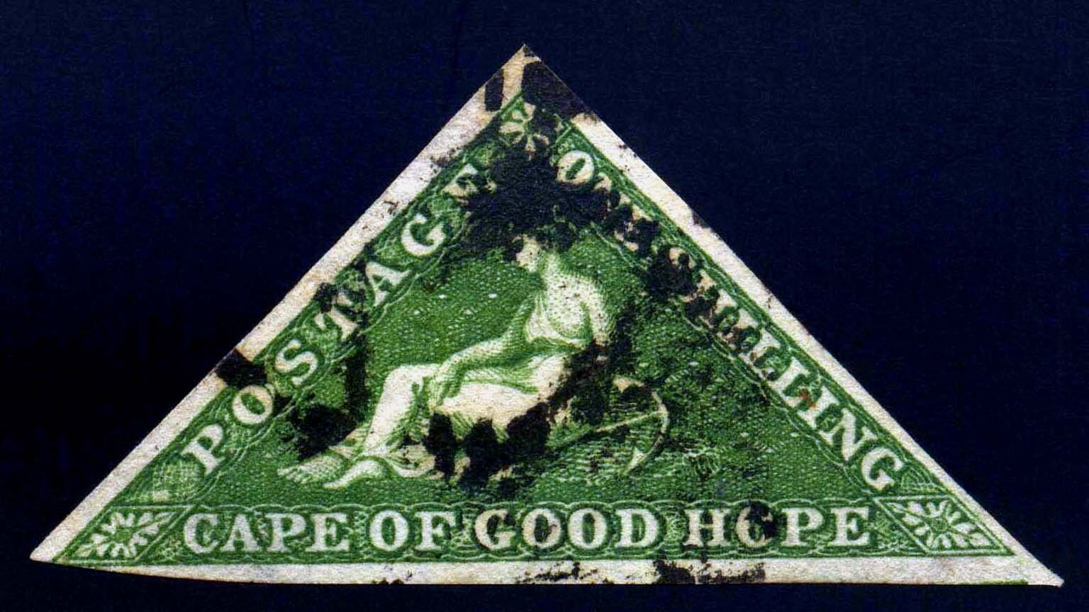 Cape of Good Hope. 1858. 1sh. Yellow Green. SC# 6, SG 8. VF Used