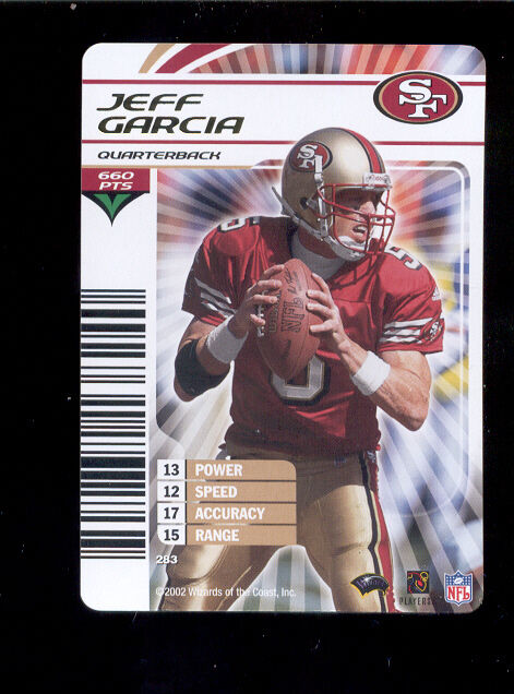 2003 NFL Showdown JEFF GARCIA San Franciosc 49ers Gold Foil Rare Card