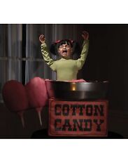 Animated Screaming Girl Spinning In Cotton Candy Machine Halloween Prop (a) picture