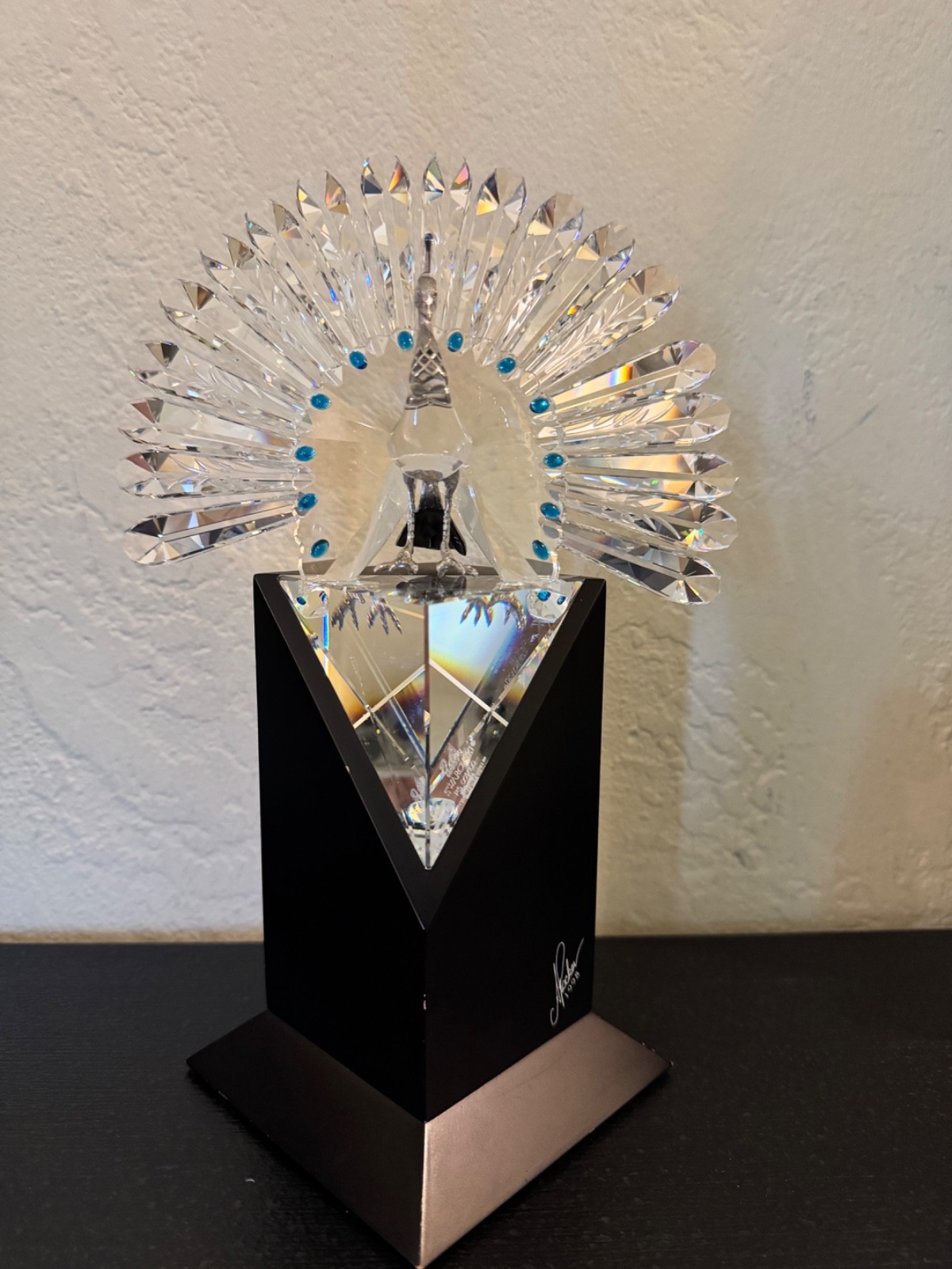 Rare Swarovski 1998 Numbered Limited Edition Peacock – Production Sample # 1