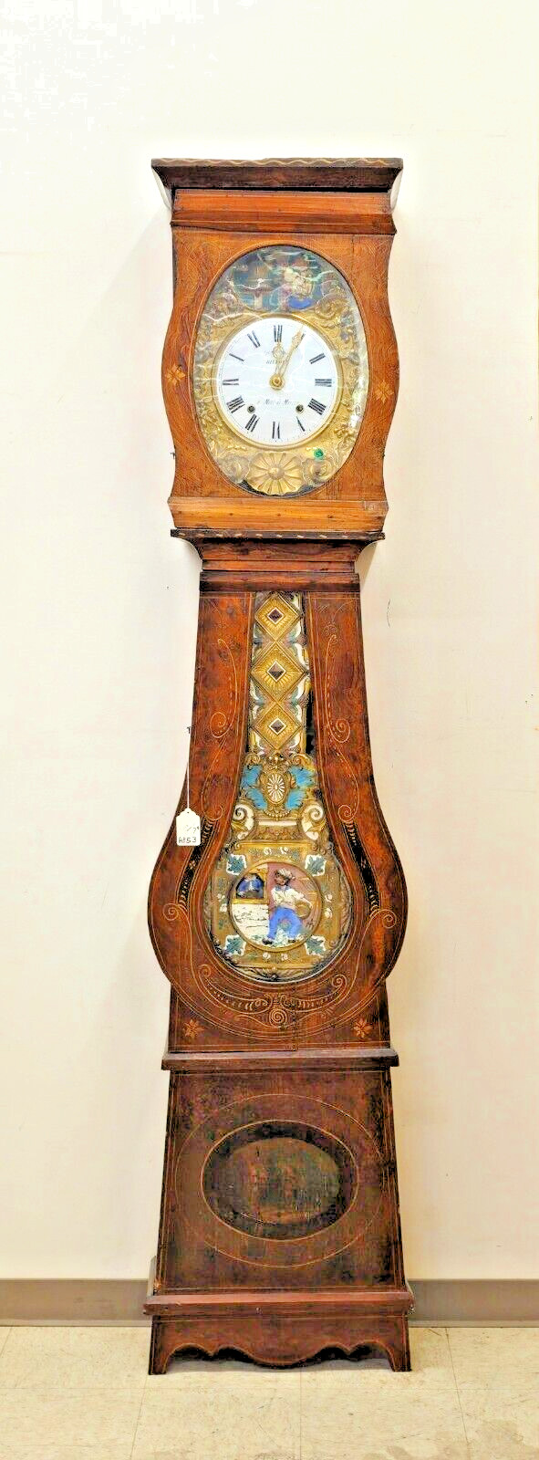 French Mobier Grandfather Clock/ Automaton Striking Hammer French Mobier Grandfather Clock/ Automaton Striking Hammer
