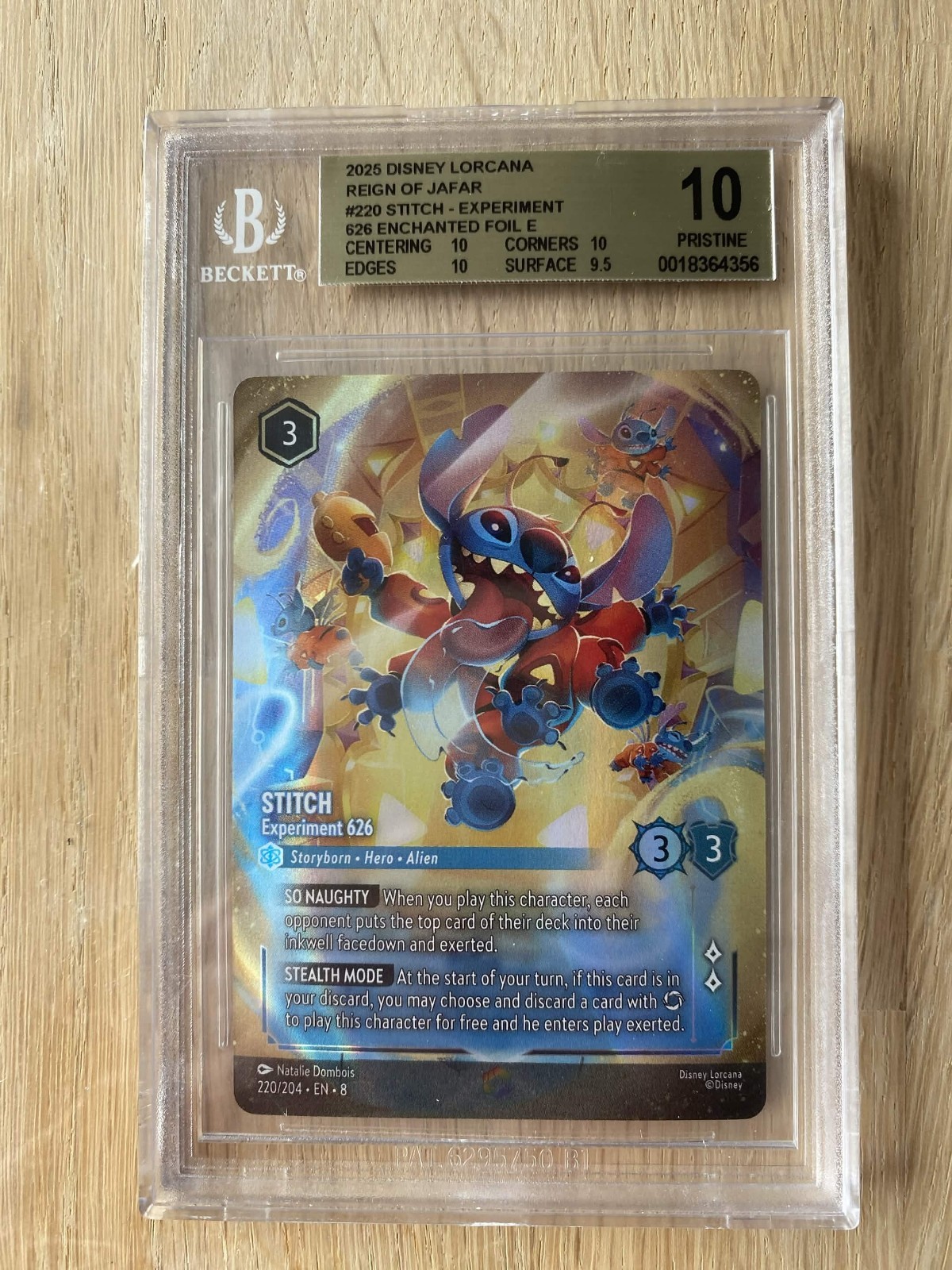 POP 2 Disney Lorcana Stitch Experiment 626 Enchanted Card 220/204 Beckett 10 POP 2 Disney Lorcana Stitch Experiment 626 Enchanted Card 220/204 Beckett 10