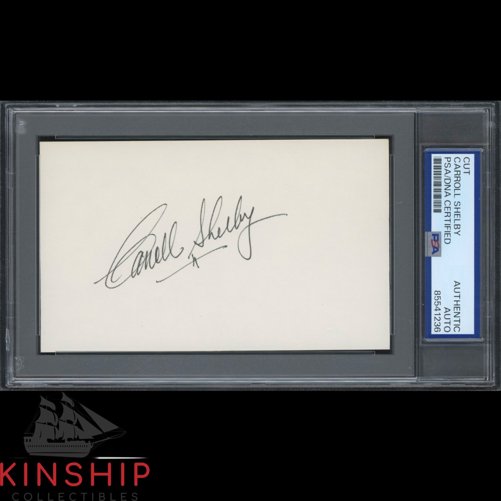 Carroll Shelby signed 3x5 Index Card PSA DNA Slab Rare Racing Auto C5243 Carroll Shelby signed 3x5 Index Card PSA DNA Slab Rare Racing Auto C5243