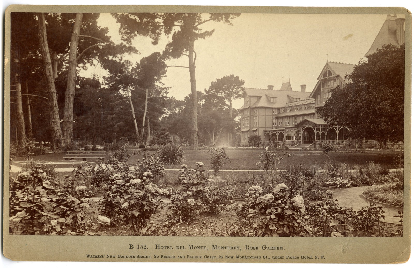 Three 1880s C. WATKINS Boudoir Card Photos of the Hotel Del Monte Monterey CA Three 1880s C. WATKINS Boudoir Card Photos of the Hotel Del Monte Monterey CA