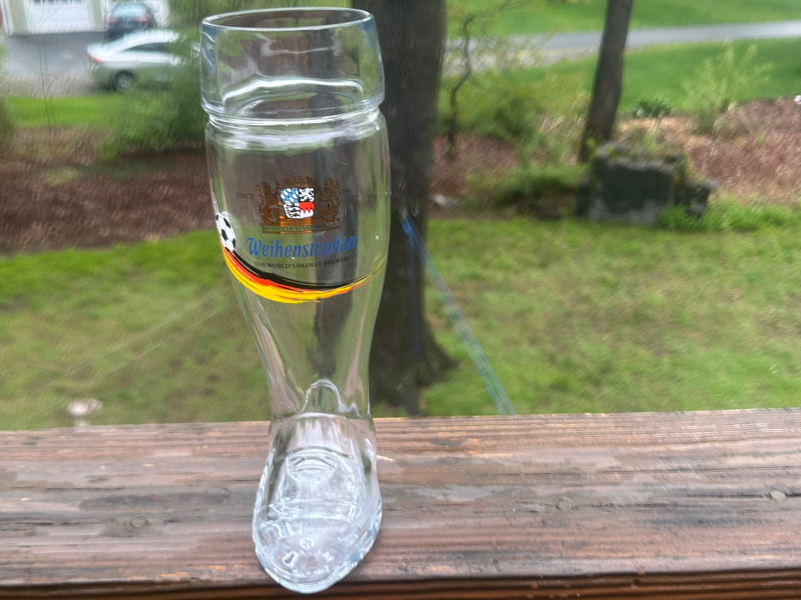 WEIHENSTEPHAN German Glass Boot Beer Mug Soccer Cleat Oldest Brewery EUC WEIHENSTEPHAN German Glass Boot Beer Mug Soccer Cleat Oldest Brewery EUC