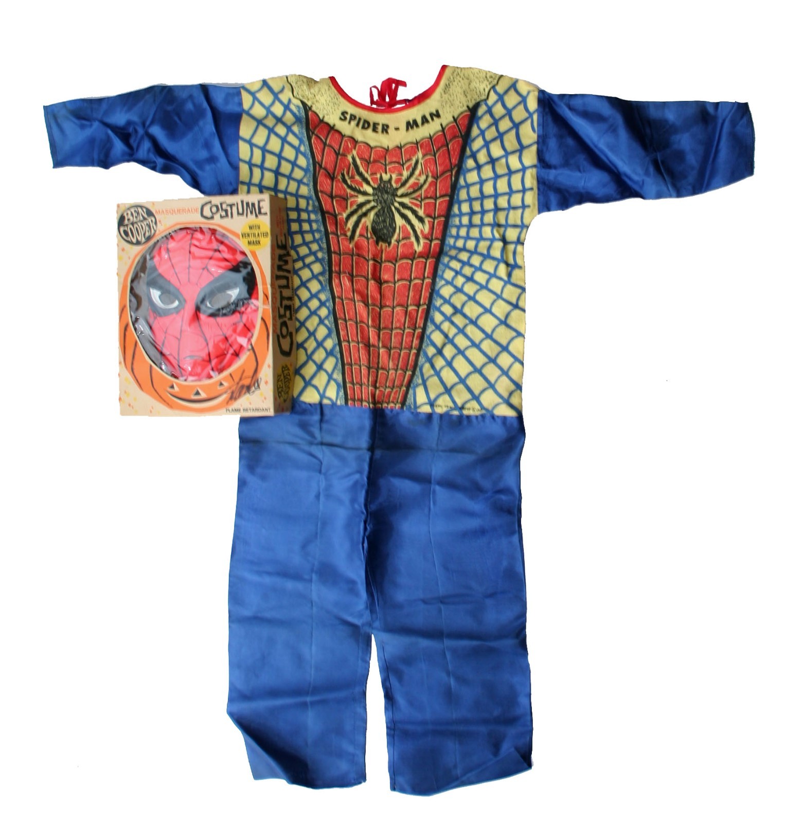 1963 MARVEL AMAZING SPIDER-MAN HALLOWEEN COSTUME & BOX * STAN LEE * MARVELMANIA 1963 MARVEL AMAZING SPIDER-MAN HALLOWEEN COSTUME & BOX * STAN LEE * MARVELMANIA