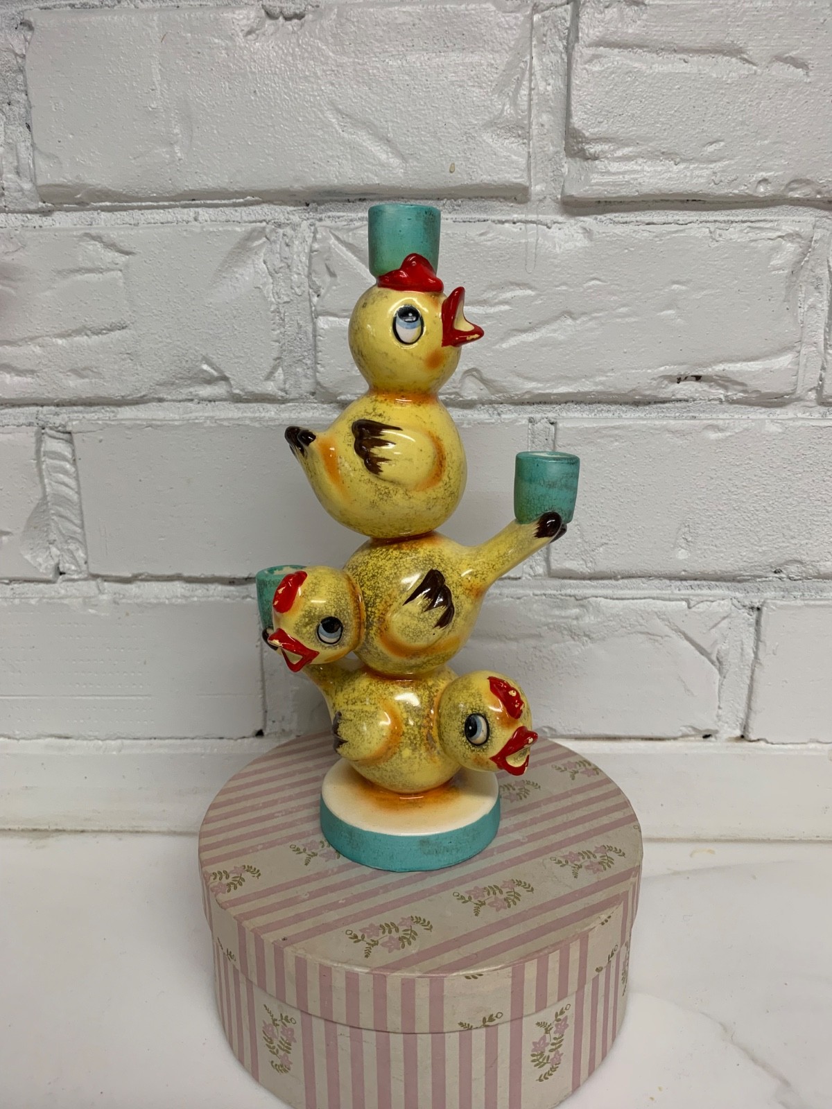 vintage rare anthropomorphic Holt Howard Easter Chick candle holder fugurine vintage rare anthropomorphic Holt Howard Easter Chick candle holder fugurine