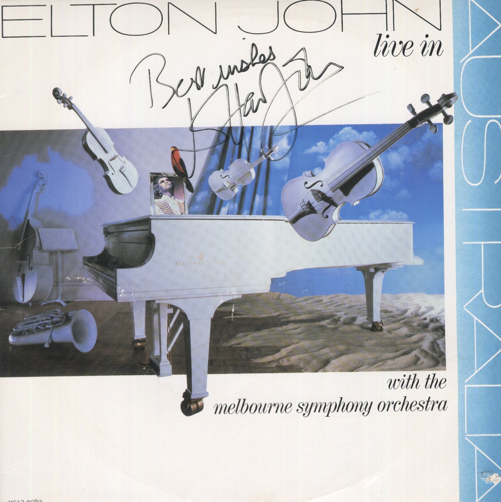 Elton John ~ Signed Live in Australia with the Melbourne Orchestra LP ~ PSA DNA