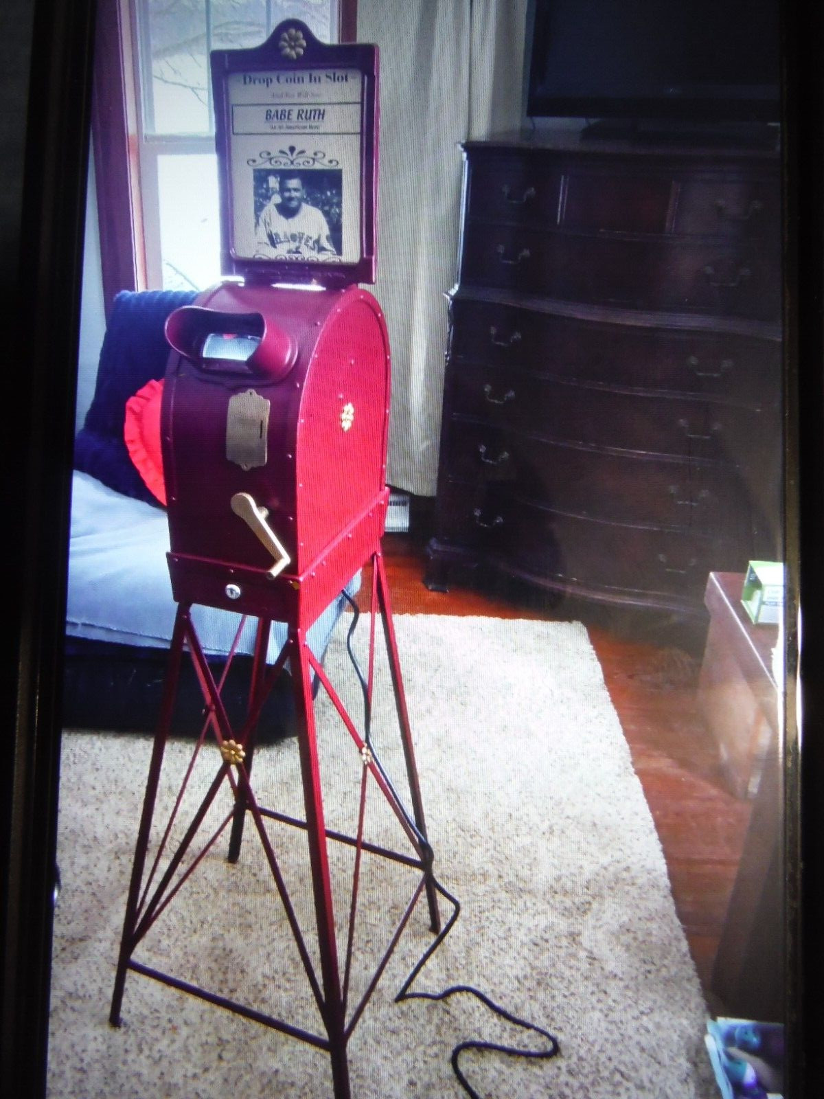 Fully Working Restored Newly Repainted /Rare Vintage  Babe Ruth  Mutoscope