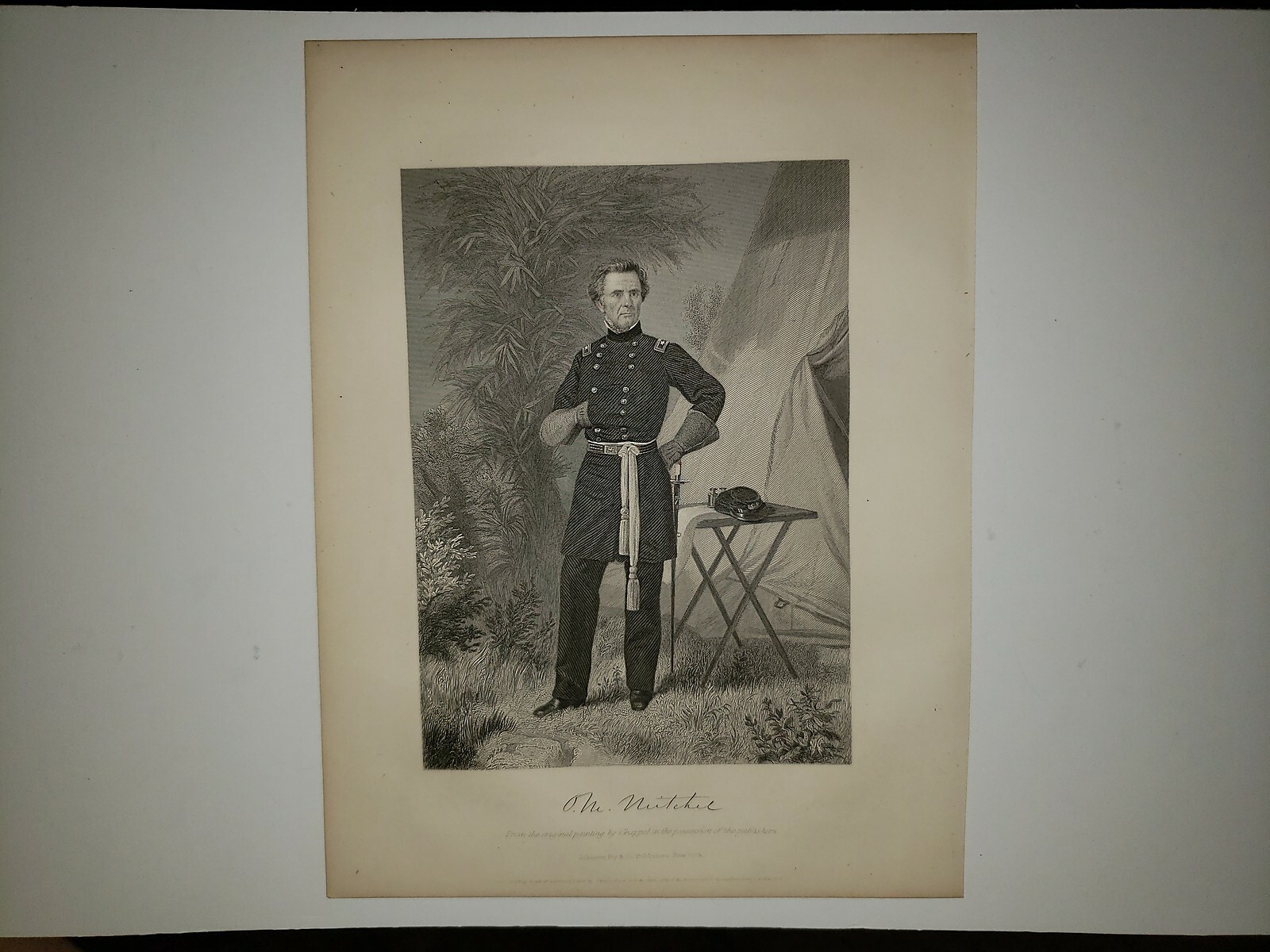 General Ormsby M. Mitchel 1865 Civil War Painting PRINT by Alonzo Chappel RARE General Ormsby M. Mitchel 1865 Civil War Painting PRINT by Alonzo Chappel RARE