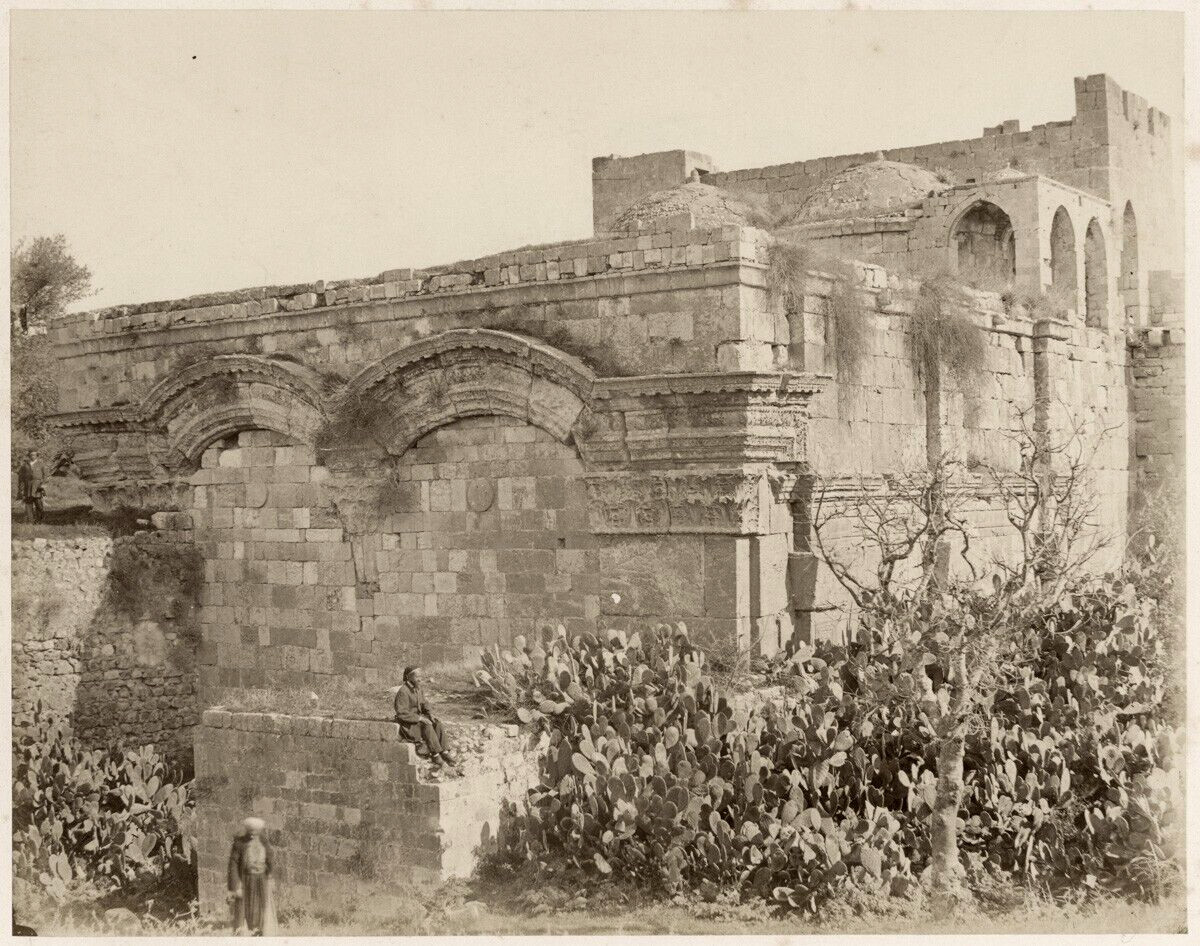 1860's PHOTO - HOLY LAND PALESTINE EXP. FUND PHILLIPS? GOLDEN GATEWAY JERUSALEM 1860's PHOTO - HOLY LAND PALESTINE EXP. FUND PHILLIPS? GOLDEN GATEWAY JERUSALEM