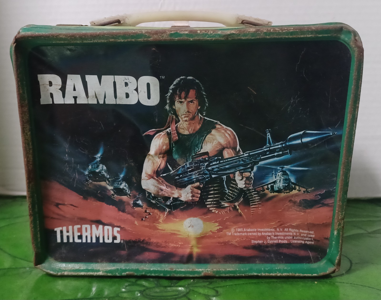 85 Rambo Thermos Metal Lunchbox Vietnam War Real Combat Military Equipment WOW 85 Rambo Thermos Metal Lunchbox Vietnam War Real Combat Military Equipment WOW