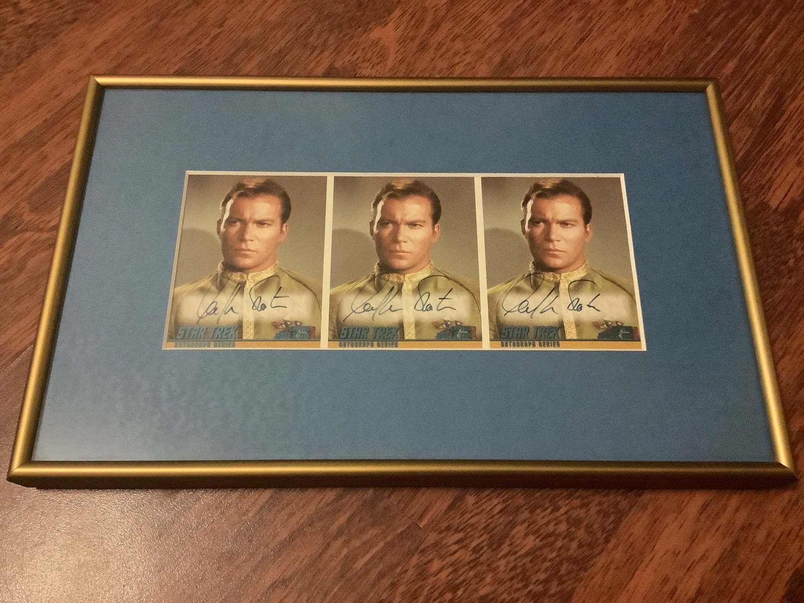STAR TREK TOS SEASON 1 UNCUT 3-CARD A1 WILLIAM SHATNER AUTO 1997 SKYBOX RARE