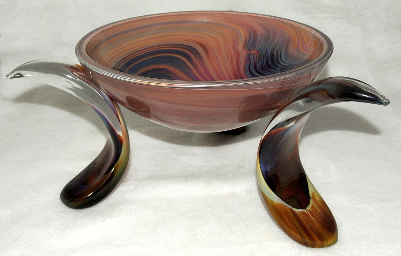 Dino Rosin Murano Art Glass Sculptural Bowl 15 Dino Rosin Murano Art Glass Sculptural Bowl 15