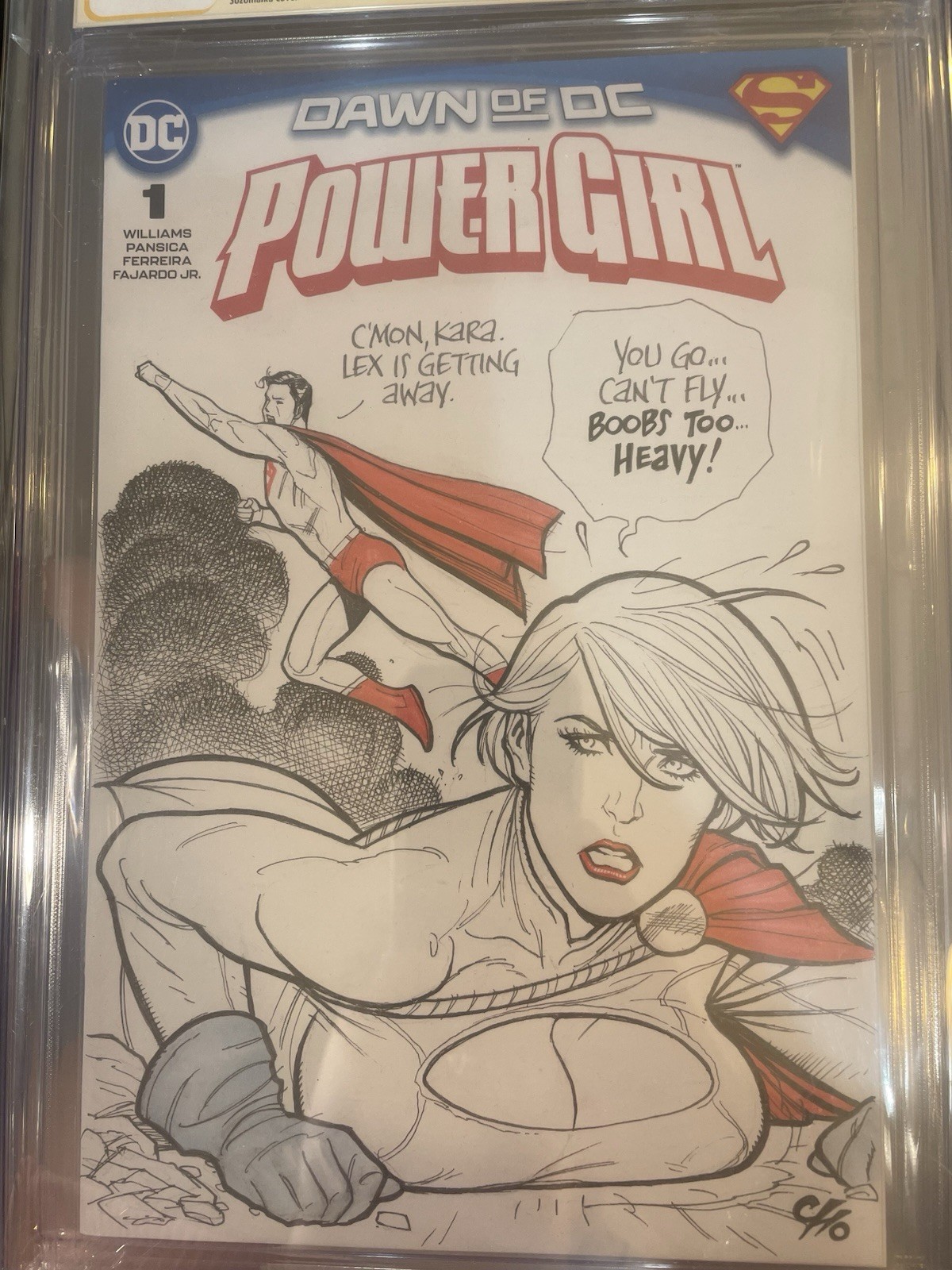 Frank Cho Sketch Cover Power Girl #1 CGC Signature Series 9.8 Frank Cho Sketch Cover Power Girl #1 CGC Signature Series 9.8