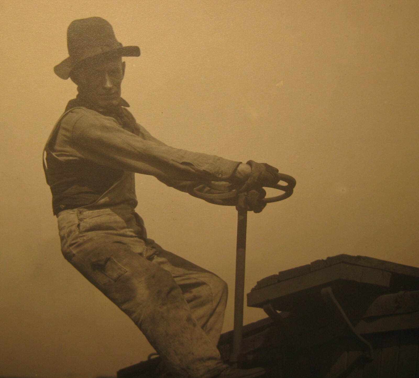 LEWIS HINE 'Freight Brakeman, New York Central (Cowboy of the Yards)' PHOTOGRAPH LEWIS HINE 'Freight Brakeman, New York Central (Cowboy of the Yards)' PHOTOGRAPH