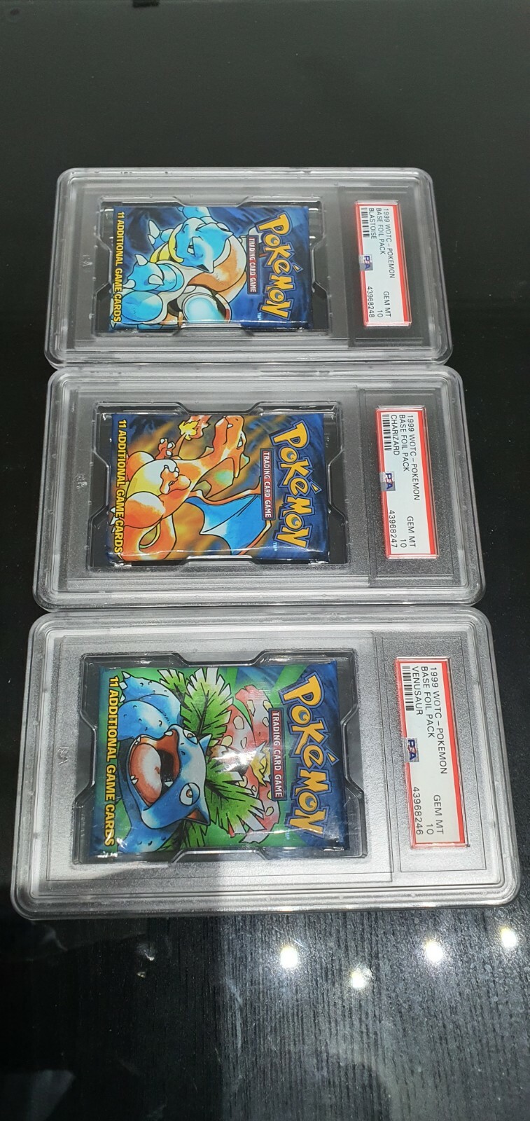 Pokemon Foil Pack Base Set PSA 10 Charizard Blastoise Venusaur 1999 Investment Pokemon Foil Pack Base Set PSA 10 Charizard Blastoise Venusaur 1999 Investment