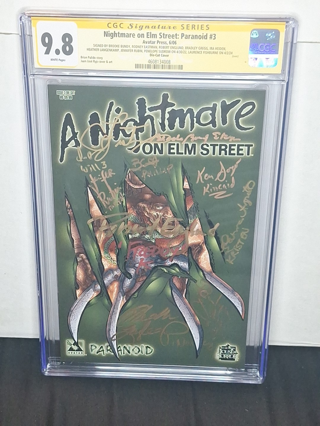 SIGNED BY ROBERT ENGLUND & 9 CAST FROM PART 3 NIGHTMARE ON ELM STREET #1 CGC 9.8
