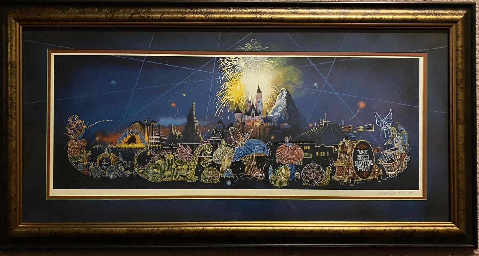 Main Street Electrical Parade Signed Charles Boyer Art Print Framed 22.5x43 1996 Main Street Electrical Parade Signed Charles Boyer Art Print Framed 22.5x43 1996