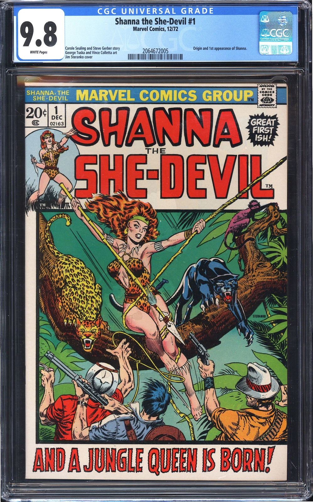 Shanna the She-Devil 1 CGC 9.8 WHITE PAGES Shanna the She-Devil 1 CGC 9.8 WHITE PAGES
