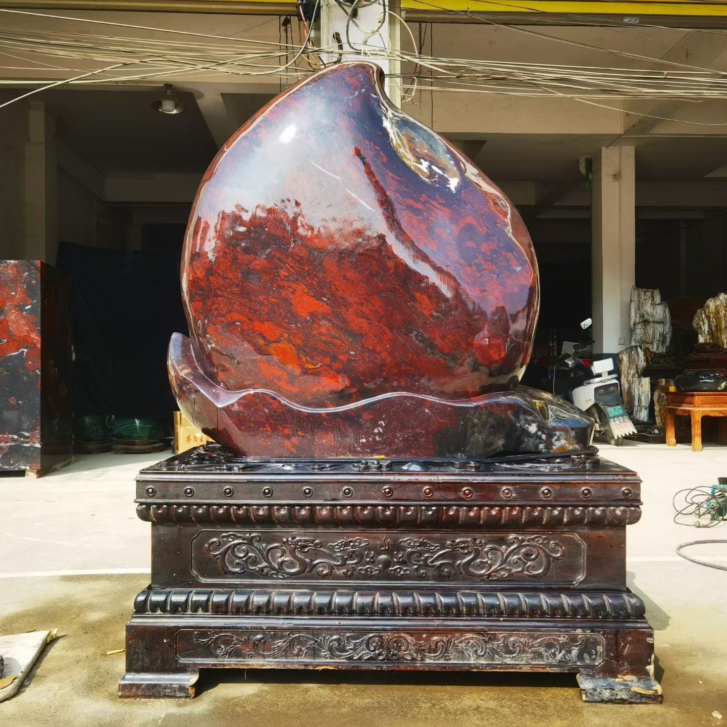 2200lb Huge Natural Blood Stone Quartz crystal Mineral specimen Collect+stand 2200lb Huge Natural Blood Stone Quartz crystal Mineral specimen Collect+stand