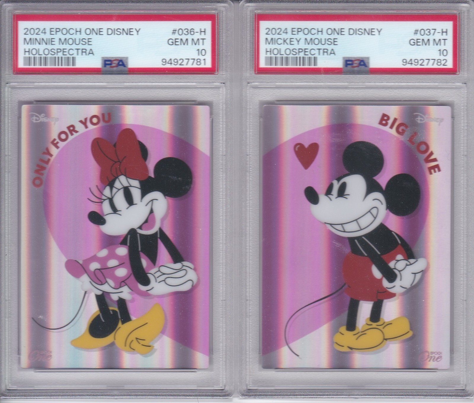 PSA10 2024 EPOCH ONE DISNEY HOLOSPECTRA MINNIE MOUSE & MINNIE MOUSE /20