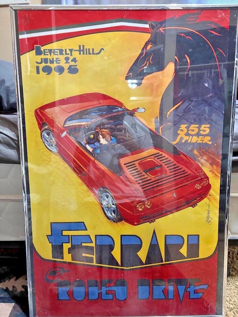 Original 1995 Ferrari F355 Spider Rodeo Drive Beverly Hills Event Banner