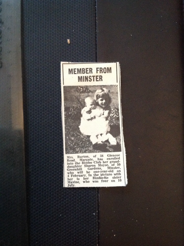 K3-8 Ephemera 1966 Picture Sharon Moyse Minster Maxine K3-8 Ephemera 1966 Picture Sharon Moyse Minster Maxine