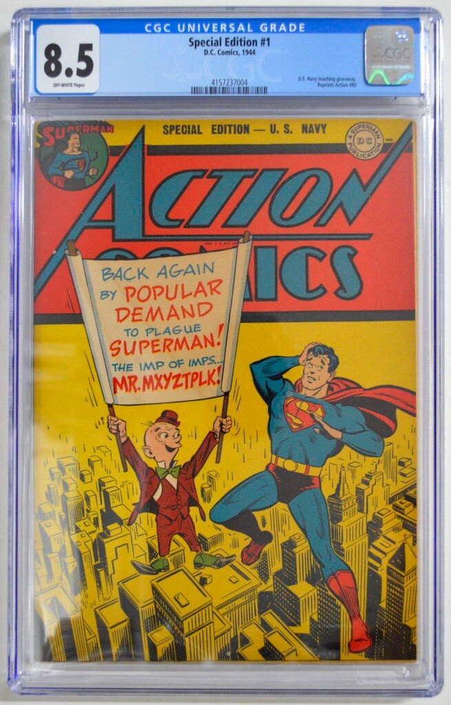 SPECIAL EDITION #1 CGC 8.5 DC 1944 Superman Action Comics 80 HIGHEST GRADED COPY