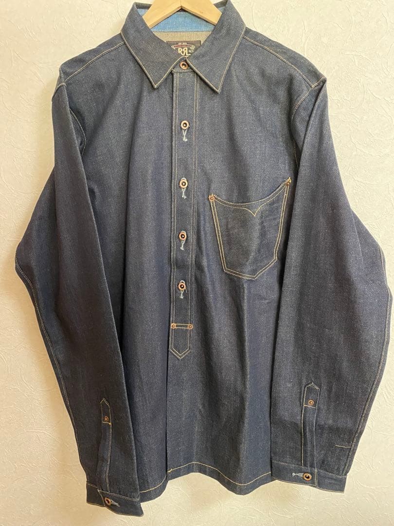 Ralph Lauren Rrl Double Rl Rigid Denim Shirt Men Vintage Limited Edition Rare Am