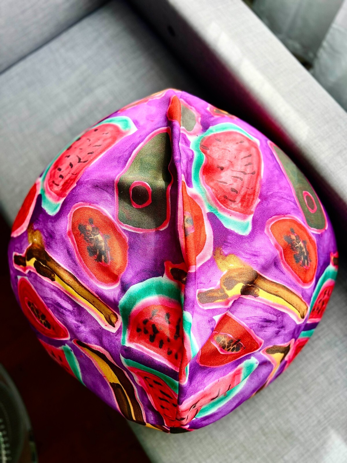 KATHERINE BERNHARDT, FRUIT SALAD Limited edition of 100, 2015 Canvas bean bag